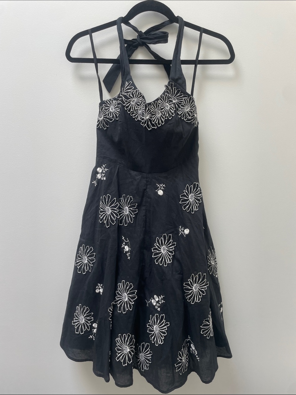 Anthropologie Archive Collection Embroidered Odille Daisy Dress Size 0